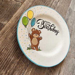 BIRTHDAY PLATE,Cake plate,1st birthday,Happy Birthday plate,personalized birthday plate-Birthday Gift-Celebrate image 5