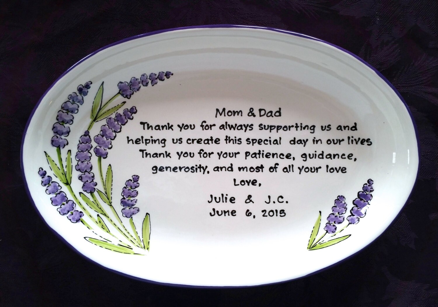 Thank you Gift for Parents, CUSTOM wedding gift for Mom and Dad, Hand…