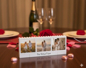 Personalised Photo Gift LEGO® Brick Photo Block, Keepsake Gift, Gift for Dad, Building Block, Puzzle, Birthday Present, Couples, Anniversary