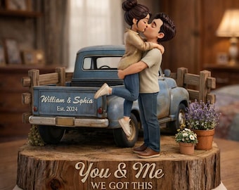 Personalized Romantic Couple Pickup Truck You & Me We Got This  Wooden Plaque, Valentine Couple Figurine Gift, Wedding Decor, Anniversary