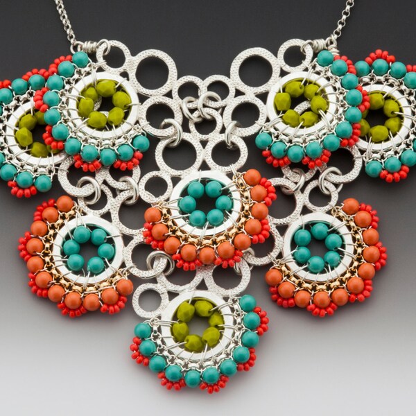 Statement Necklace - Groovy and Grapefruit
