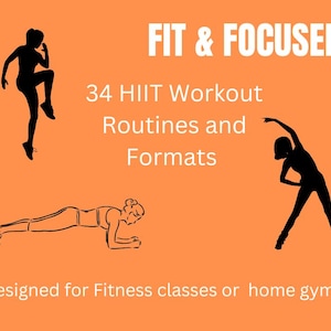 Fitness Classes or At Home Gym Workout routines and Formats.  Including Kettlebells, dumbbells, and body weight.
