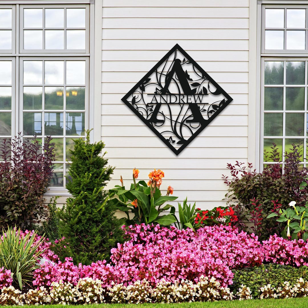 Personalized Metal Monogram Signs | Custom Metal Wall Art | Last Name ...