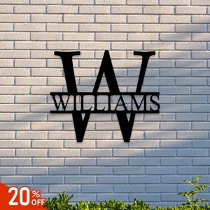 Letreros de metal personalizados con letras y apellidos, colgadores de puerta personalizados, regalos de inauguración de la casa para la familia, decoración personalizada para exteriores, regalos de boda