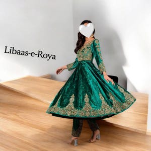 Elegant Green Afghan Dress – Libaas-e-Roya Traditional Attire