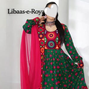 Traditional Afghan Dress – Guli Negar Fabric | Handmade Embroidered Attire