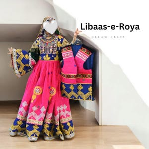 Afghan Bridal Dress with Matching Groom’s Waistcoat – Traditional Handmade Embroidery