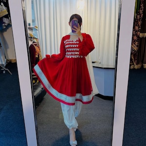 short afghan kochi wedding party indian dress for women