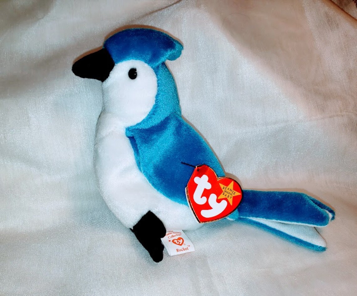 TY Beanie Baby Rocket the Blue Jay 197B Etsy