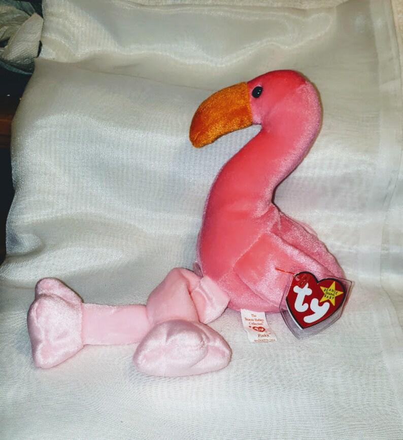TY Beanie Baby Pinky the Flamingo 184A | Etsy