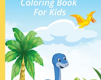 Dinosaur Coloring Book | Children's | Instant Digital Download | 8.5 X 11"