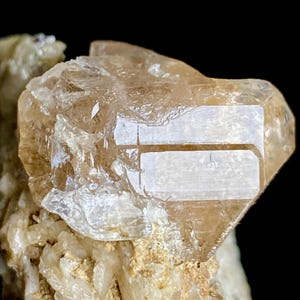 82 Gram Unique Rarest Natural Terminated TOPAZ Crystal On Matrix Specimen From PAKISTAN Mineral Collectors/Mineral Specimen