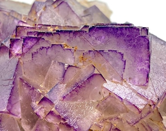 384 Gram Unique Collection Piece! Natural Purple Cubic FLUORITE Specimen @PAKISTAN Mineral Collectors/Display Specimen