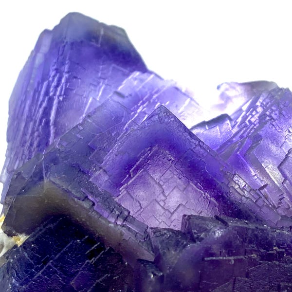 432 Gramm einzigartiges Purple Inner Blue Line Phantom Kubisches FLUORIT aus PAKISTAN Phantom Bi Farbe/Mineraliensammler