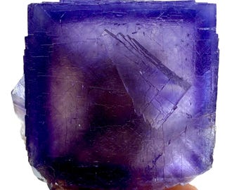 102 grammi, pezzo unico e rarissimo! Esemplare naturale di fluorite cubica fantasma a linea blu @PAKISTAN Collezionisti di minerali/Fluorite a zona blu/Alta qualità