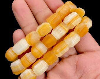Unique High Quality Orange Aragonite Bended Bracelets, Aragonite Beads Bracelets Handmade Bracelets/Gemstone Jewellery Bracelets