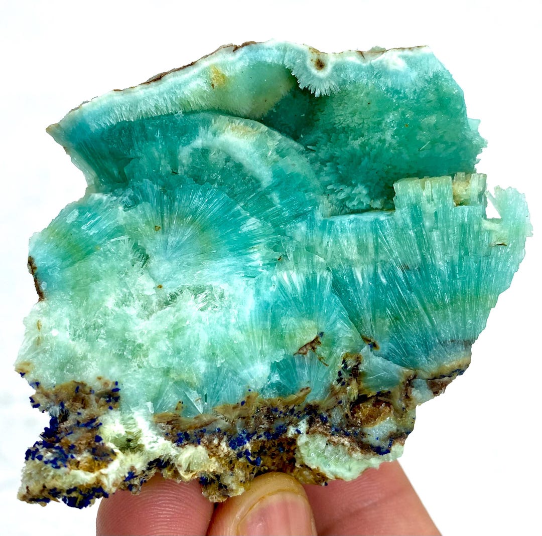 117 Gram Unique Piece! Natural Blue (banded) SMITHSONITE With AZURITE ...