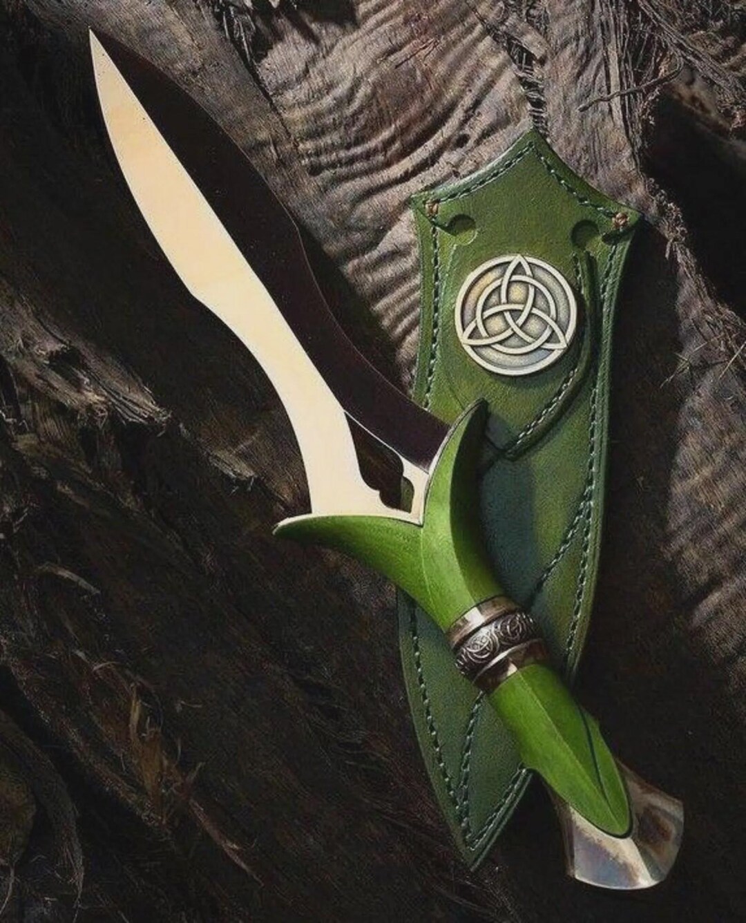 Authentic Handmade Dagger With Sheath, Custom Outdoor Double Edge Knife ...