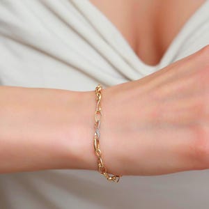 14k Solid Dainty Gold Infinity Bracelet, Bracelet for Lover