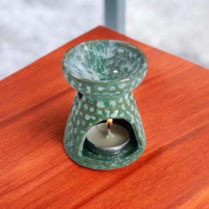 Ceramic Diamond Tealight Oil Burner: Aromatherapy Wax Melt Warmer