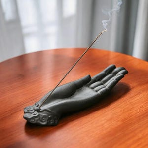Antique Ceramic Buddha Hand Incense Holder – Sacred Spiritual Burner for Meditation & Relaxation, Zen Home Decor Gift