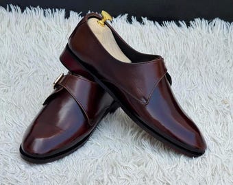 Ivan Troy Karim Brown Monk Strap Shoes Men display picture 2