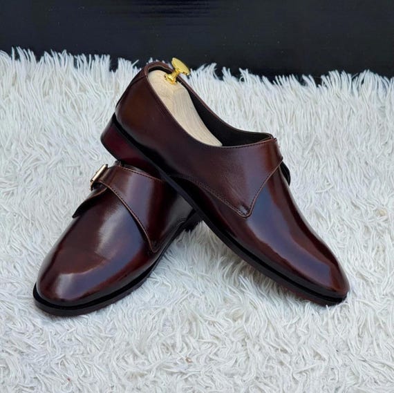 Oxbridge Of England Men\'s Shoes Size 8.5 D Brown Leather Monk Strap Dress Oxbridge Of England Men main image 3