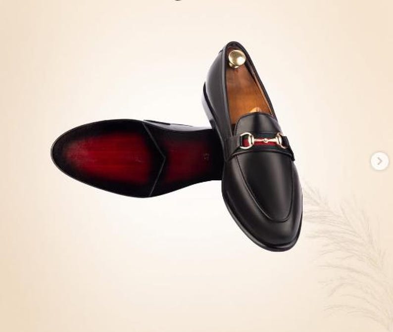 Genuine Leather Handmade Loafer Shoes Men image 5