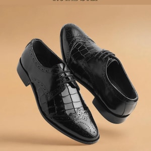 New Custom Made Luxury Shoe Premium Shoes Handmade Bespoke Premium Quality Leather Laceup Oxford Mens Shoes For Wedding, Anniversary, Events