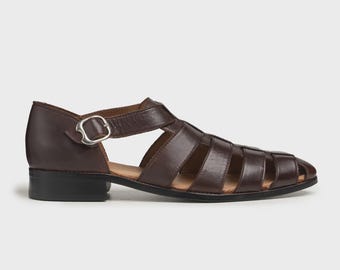 mens dress leather sandals Calfskin Men's Men Leather Shoes British Style Neweyesee dress clothes Men's 69213 Leather Slip On