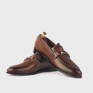 Genuine Leather Handmade Loafer Shoes Men image 7