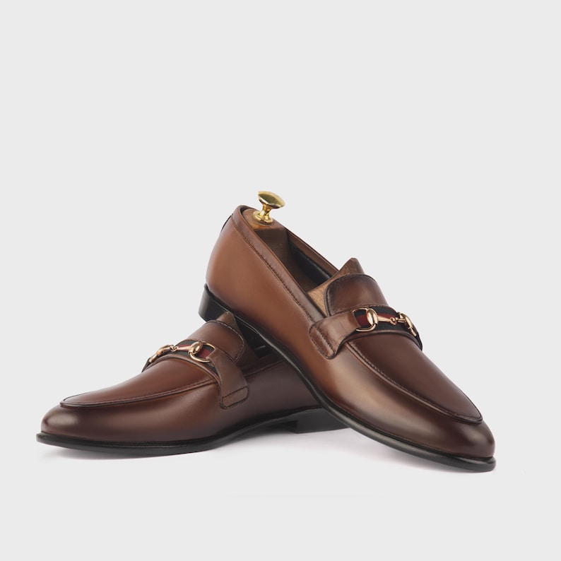 Genuine Leather Handmade Loafer Shoes Men image 7