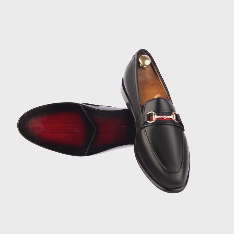 Genuine Leather Handmade Loafer Shoes Men image 1