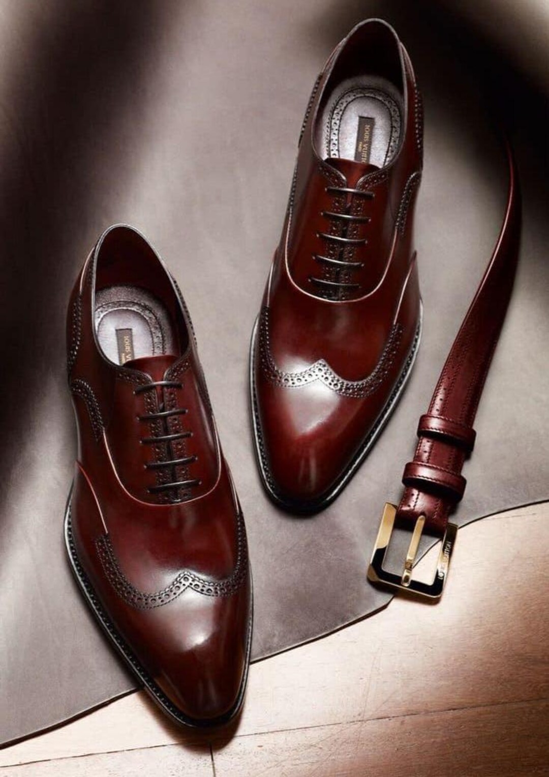 cherry brown dress shoes Men's Leather Oxford Shoes, Handmade Formal with Belt Kendall Jenner Wore These its the perfect foundation Size_M Colour:Brown Leather