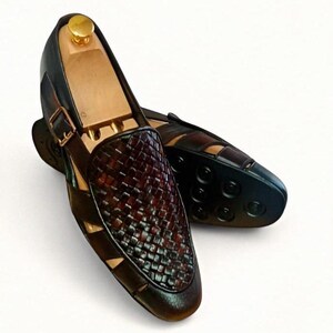 Handmade Woven Leather Sandals: Bespoke Men's Footwear image 2