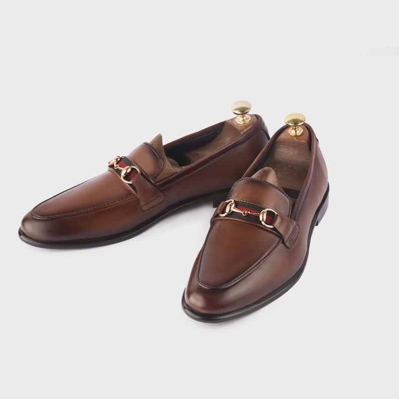 Genuine Leather Handmade Loafer Shoes Men image 8