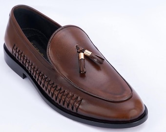 Brown Leather for Men – Handmade Dress Shoes – Stylish Office & Casual Wear – Classic Formal Footwear