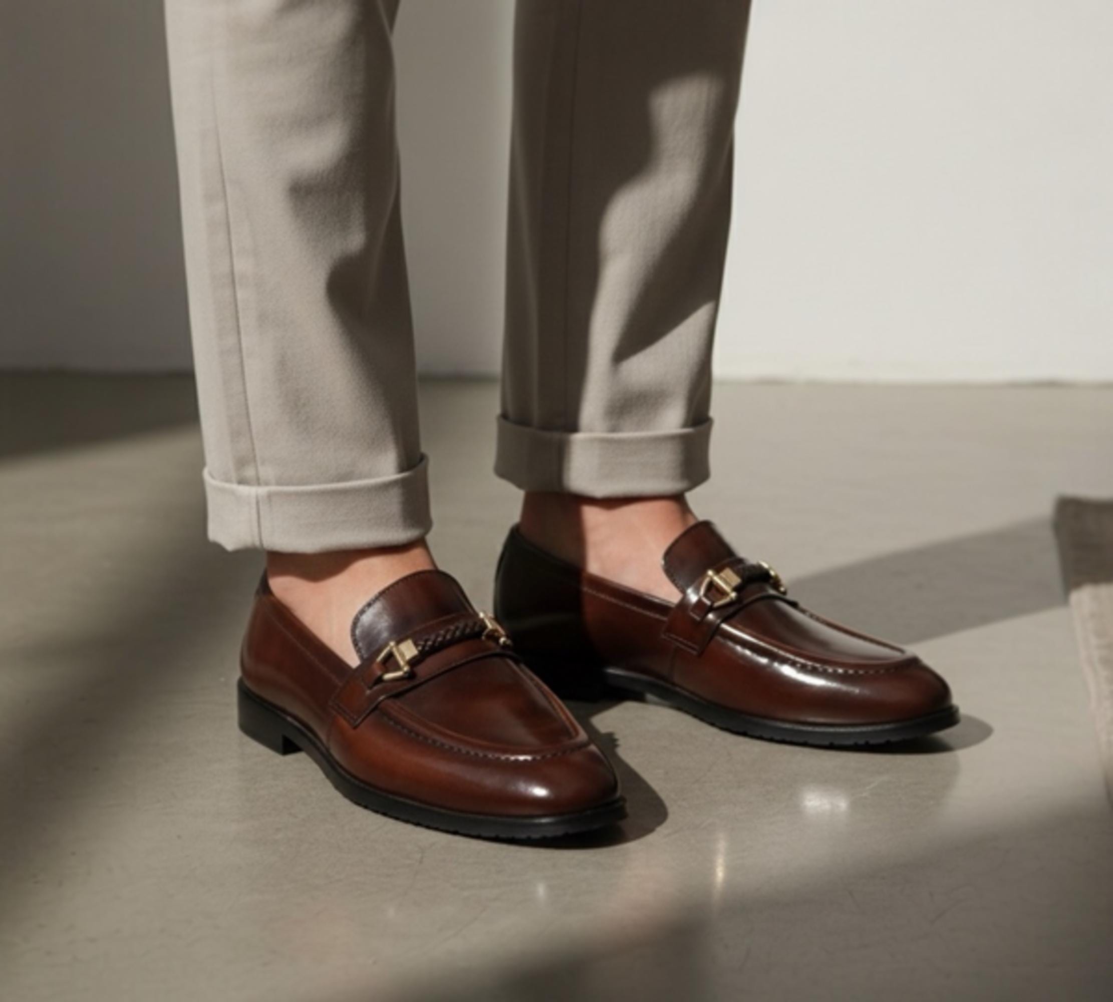 Handmade Brown Horsebit Loafers | Men