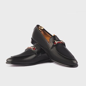 Genuine Leather Handmade Loafer Shoes Men image 6
