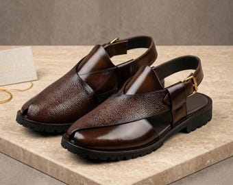 Handmade Leather Peshawari Sandals – Men's Classic Summer Footwear