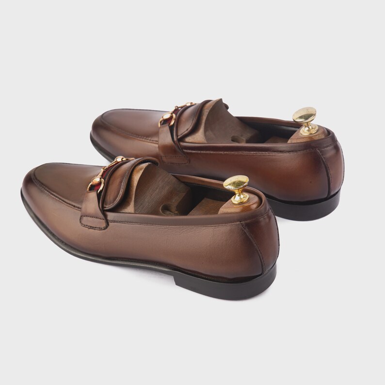 Genuine Leather Handmade Loafer Shoes Men image 9
