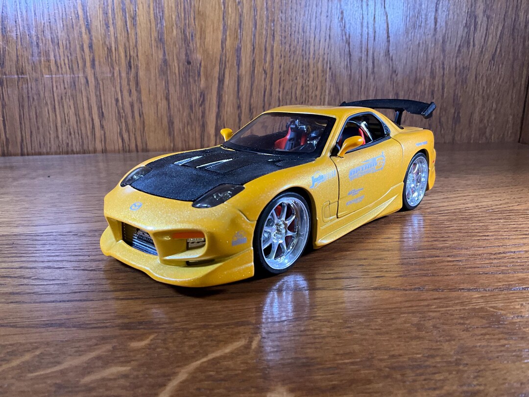 Scale Model Rx7 Mazda RX-7 – 1:24 Scale Diecast Model (yellow, Detailed) - Etsy