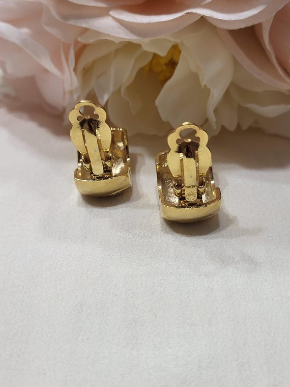 Earrings Inspired C Shape, Chunky, Wave Sparkle C… - image 5