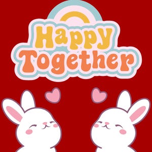 Valentine's Day card, love, wishes, rabbits