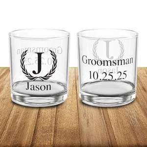 Geschenke für Trauzeuge personalisiertes 10 Unzen Whiskyglas, kundenspezifische Rockgläser, altmodische Bourbon Scotch Weihnachtsfeier-Ideen-Gastgeschenk
