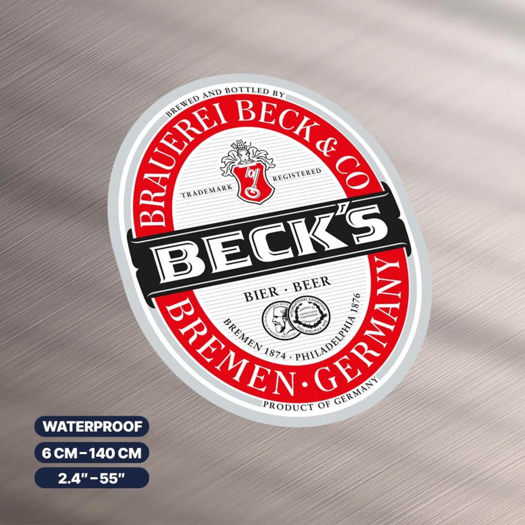 Beck Vinyl Sticker Beck's Sticker - UV & Rain Resistant Vinyl - Various Sizes Available - Etsy