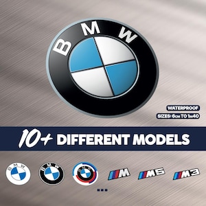 Adesivi BMW - Vinile resistente ai raggi UV e alla pioggia - Disponibili in varie dimensioni