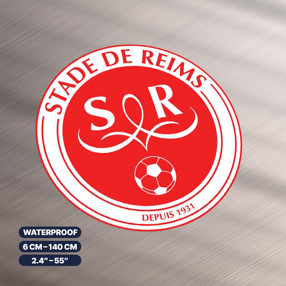 VINTAGE STADE DE REIMS - SMALL 10CM FRANCE FOOTBALL EMBLEM PENNANT