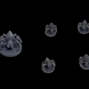 Arañas x 5 - RPG/DND/Miniaturas de mesa/ Arañas grandes/ Arañas pequeñas