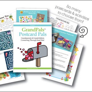 Snail Mail Postcard Pen Pal Kit for Kids Stationery for Grandparent Pen Pals